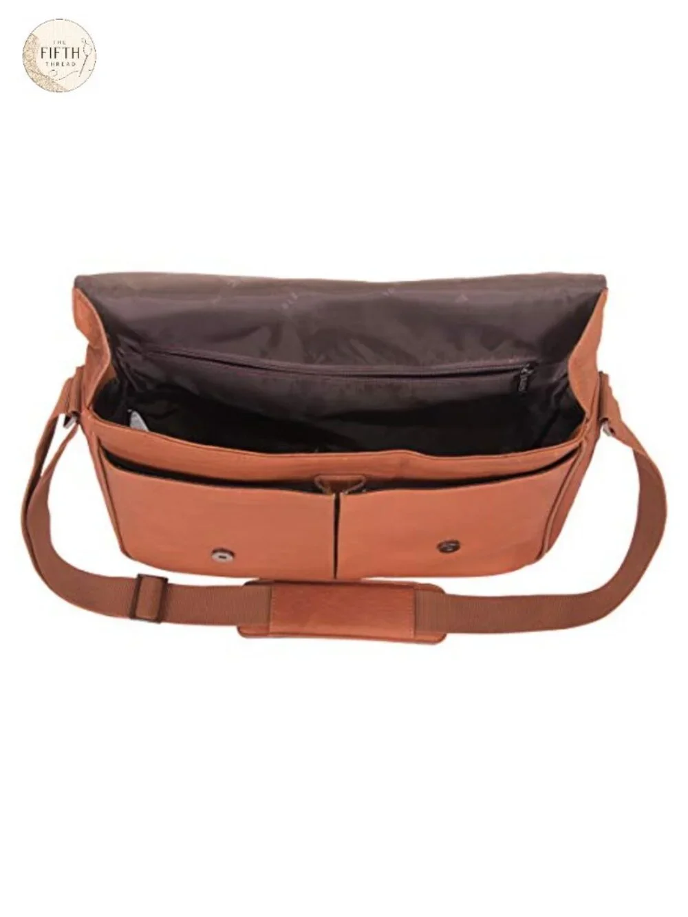Full-Grain Colombian Leather Slim Messenger Bag for Laptop Tablet with